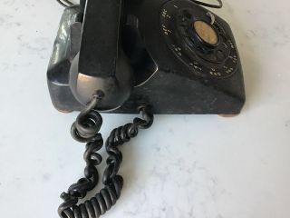 Vtg Vintage 1957 Black Western Electric Bell Systems Rotary Desk Phone 3