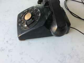Vtg Vintage 1957 Black Western Electric Bell Systems Rotary Desk Phone 4