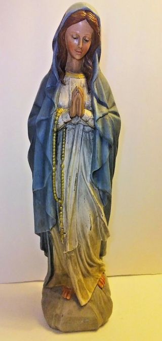 Our Lady Of Lourdes Blessed Virgin Mary Madonna Catholic Statue Sculpture 19 In