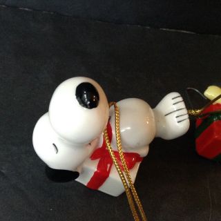 1965 CHARLIE BROWN WOODSTOCK & SNOOPY CHRISTMAS ORNAMENT UNITED FEATURE SYND. 4