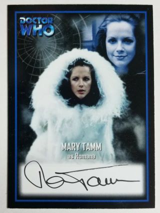 Doctor Who Autograph Card Au6 Mary Tamm As Romana Strictly Ink