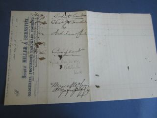 Old 1867 Boise City Idaho Territory Court Document - Bernstiel Nicholson Clarke