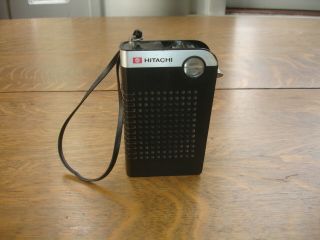 Vintage Hitachi Th - 623 Transistor Radio Black Case