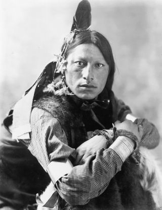 1900 Vintage Photo Native American Joseph Two Bulls - Dakota Sioux