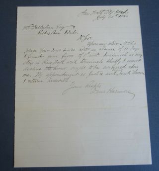 Old 1880 - Sawtooth City - Idaho Territory - Letter Document - To Rocky Bar