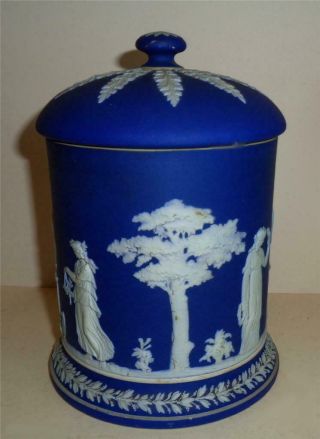 Antique Wedgwood Jasperware Tobacco Jar C 1900