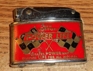 Vintage Power Life Oil Co.  Flat Advertising Lighter/rare