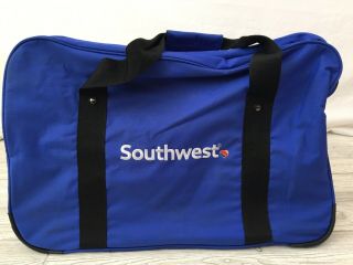 Southwest Blue Soft Side Luggage Duffle Travel Bag