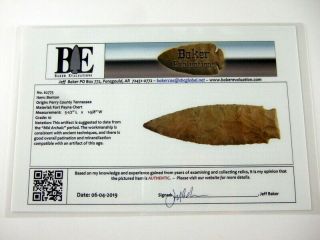 Fine 5 1/2 inch G10 Tennessee Benton Point with Arrowheads Artifacts 7