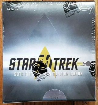 2017 Star Trek 50th Anniversary Factory Hobby Box (24 Packs) Autos
