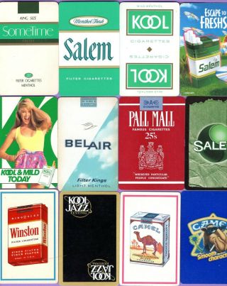 12 Single Swap Playing Cards Cigarette Ads Menthols Camel Winston Some Vintage