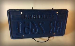 Vintage Blue And Yellow California License Plate 2