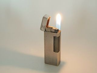 Vintage Silver Tone Dunhill Lighter In Fully Order Us Re.  24163