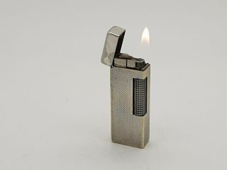 VINTAGE SILVER TONE DUNHILL LIGHTER in FULLY ORDER US RE.  24163 2