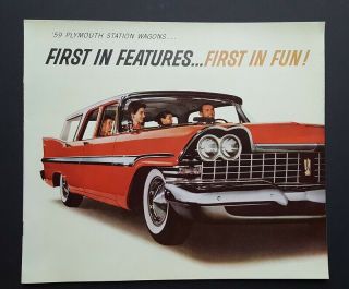 1959 Plymouth Suburban Station Wagon Car Sales Brochure