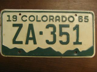 1954 54 Colorado Co License Plate Za - 351