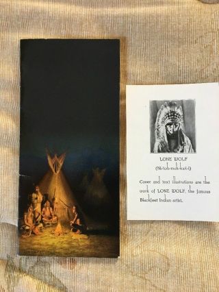Advertising Book Asphalt Paint Native American Lone Wolf Blackfeet Indian Artist
