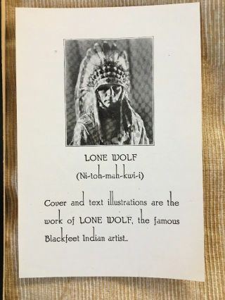 Advertising Book Asphalt Paint Native American Lone Wolf Blackfeet Indian Artist 2