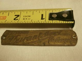ANTIQUE BUGGY CARRIAGE Co METAL NAME PLATE TAG FLINT MICH DURANT DORT 5