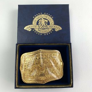 1999 Hesston Nfr National Finals Rodeo Gold Tone Ltd Edition ’d Nos