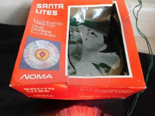 NOMA MINI LIGHT Santa Lites illuminated TREETOP Christmas Vintage 3