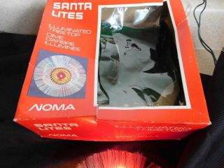 NOMA MINI LIGHT Santa Lites illuminated TREETOP Christmas Vintage 4