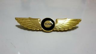 Singapore Scoot Airlines Pilot Aircrew Flightcrew Metal Wing Badge