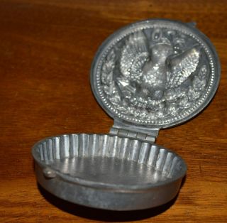 Vintage Antique Ice Cream Mold American Eagle $20 Coin 469 S & Co Schall Pewter