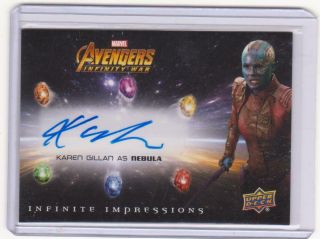 2018 Avengers Infinity War Autograph Karen Gillan Nebula Auto