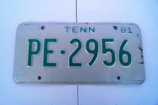 1981 Tennessee State License Plate Car Tag Truck Auto
