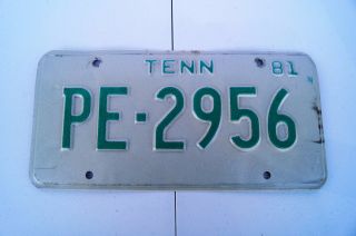 1981 Tennessee State License Plate Car Tag Truck Auto 7