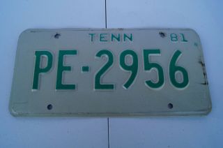 1981 Tennessee State License Plate Car Tag Truck Auto 8