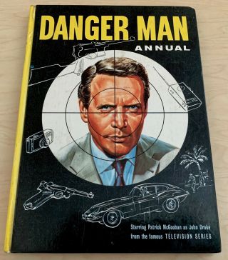 Danger Man Annual (1966) Uk Hardcover Secret Agent Man Tv Patrick Mcgoohan Rare