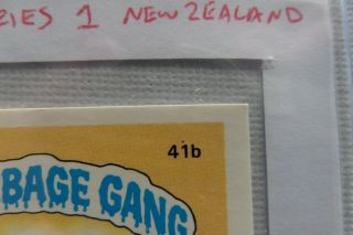 Rare 1985 Garbage Gang Zealand Series 1 Joltin Joe gpk pail kids NM/M 41b 4