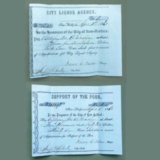 1861 April Transfer Funds Operating Costs City Liquor Agency Bedford Ma
