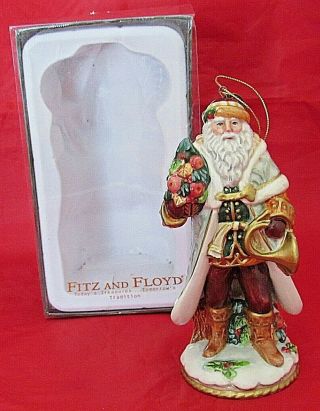 Fitz Floyd Santa Claus Christmas Ornament Clairmont Ceramic 2006