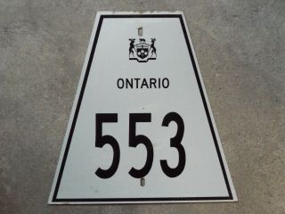 Ontario Canada Crest Secondary Highway 553 Route Road Sign Shield Authentic