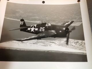1152 Photo Vintage Military Aircraft F6f - 5 In Flight 1947 Post Ww2
