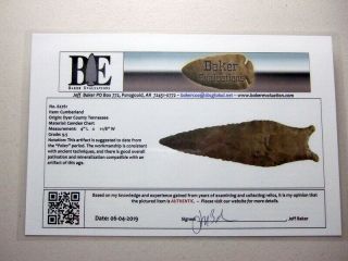 Fine Authentic 4 Inch Collector Grade Tennessee Cumberland Point Arrowheads 6