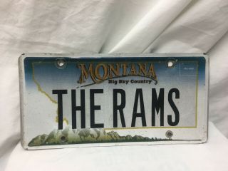 2006 Montana Vanity License Plate The Rams