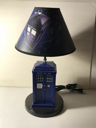 Doctor Dr Who Tardis Table Lamp Blue Phone Police Call Booth Sounds Lights