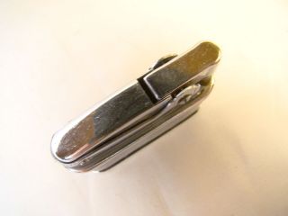 Vintage PAC Smaller Automatic Chrome Black Enamel Art Deco Lighter Sparking Well 3