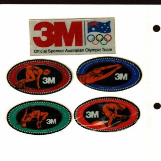 Set Of 5 Australia 3m Coal Mining Stickers 947