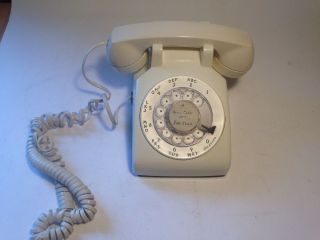 Vintage Bell Rotary Dial Telephone Western Electric 500dm White Desk Phone