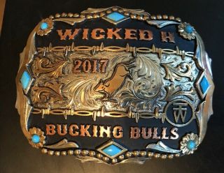 Trophy Rodeo Champion Belt Buckle Bull Team Stock Contractor Bull Rider Riding