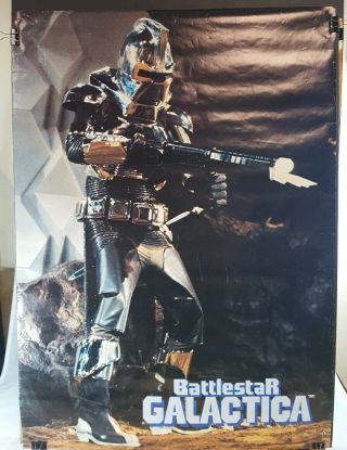 Vintage 1978 Battlestar Galactica Poster Pro Arts Cylon Robot Rare 20x28