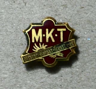 M.  K.  T Railroad Lapel Pin Missouri Kansas & Texas Lines (red Enamel) By Le 1/2 "