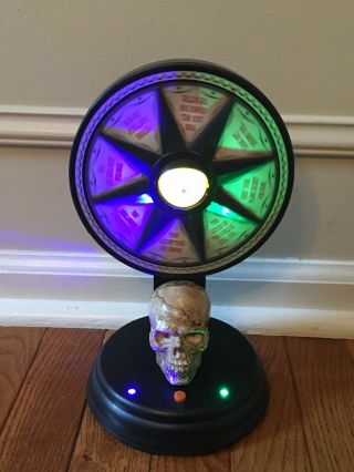GEMMY Halloween Lighted Animated Talking Fortune Teller Mystic Spinning Wheel 6