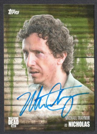 The Walking Dead Season 6 Autograph Card Mold Parallel Michael Traynor 22/25