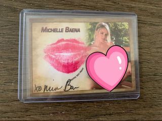 2019 Collectors Expo Kiss & Auto Card Michelle Baena Playboy Signed To You